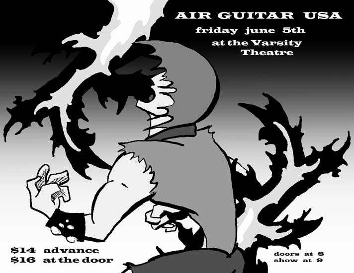 flyer for Tony Danzig air guitar